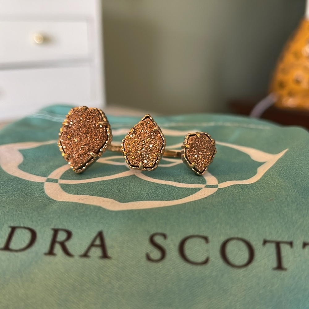 EUC Kendra Scott rose gold drusy ring 💍